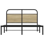 vidaXL Cadru de pat fără saltea 135x190 cm Lemn derivat stejar Sonoma vidaXL Cadru de pat fără saltea 135x190 cm Lemn derivat stejar Sonoma
