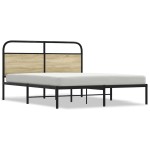 vidaXL Cadru de pat fără saltea 150x200cm Lemn prelucrat stejar Sonoma vidaXL Cadru de pat fără saltea 150x200cm Lemn prelucrat stejar Sonoma