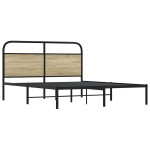 vidaXL Cadru de pat fără saltea 150x200cm Lemn prelucrat stejar Sonoma vidaXL Cadru de pat fără saltea 150x200cm Lemn prelucrat stejar Sonoma