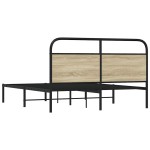 vidaXL Cadru de pat fără saltea 150x200cm Lemn prelucrat stejar Sonoma vidaXL Cadru de pat fără saltea 150x200cm Lemn prelucrat stejar Sonoma