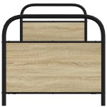 vidaXL Cadru de pat fără saltea 75x190 cm Lemn derivat stejar Sonoma