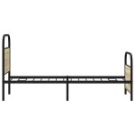 vidaXL Cadru de pat fără saltea 75x190 cm Lemn derivat stejar Sonoma