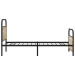 vidaXL Cadru de pat fără saltea 90x190 cm Lemn derivat stejar Sonoma