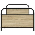 vidaXL Cadru de pat fără saltea 107x203 cm Lemn derivat stejar Sonoma vidaXL Cadru de pat fără saltea 107x203 cm Lemn derivat stejar Sonoma