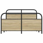 vidaXL Cadru de pat fără saltea 120x190 cm Lemn derivat stejar Sonoma vidaXL Cadru de pat fără saltea 120x190 cm Lemn derivat stejar Sonoma