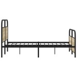 vidaXL Cadru de pat fără saltea 120x190 cm Lemn derivat stejar Sonoma vidaXL Cadru de pat fără saltea 120x190 cm Lemn derivat stejar Sonoma