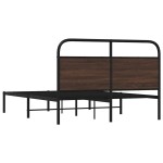 vidaXL Cadru de pat fără saltea stejar maro 140x200 cm Lemn prelucrat