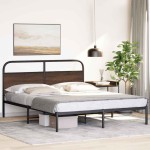 vidaXL Cadru de pat fără saltea stejar maro 150x200 cm Lemn prelucrat