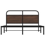 vidaXL Cadru de pat fără saltea stejar maro 150x200 cm Lemn prelucrat