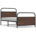 vidaXL Cadru de pat fără saltea stejar maro 100x190 cm Lemn prelucrat
