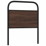 vidaXL Tăblie de pat, stejar maro, 80 cm, lemn prelucrat și oțel