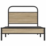 vidaXL Cadru de pat fără saltea 100x190 cm Stejar fumuriu vidaXL Cadru de pat fără saltea 100x190 cm Stejar fumuriu