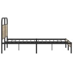 vidaXL Cadru de pat fără saltea 135x190 cm Stejar fumuriu vidaXL Cadru de pat fără saltea 135x190 cm Stejar fumuriu