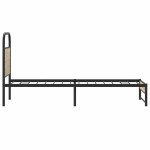 vidaXL Cadru de pat fără saltea 80x200cm Stejar fumuriu lemn prelucrat