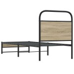 vidaXL Cadru de pat fără saltea 80x200cm Stejar fumuriu lemn prelucrat