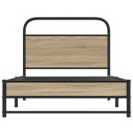 vidaXL Cadru de pat fără saltea 100x190 cm Stejar fumuriu vidaXL Cadru de pat fără saltea 100x190 cm Stejar fumuriu