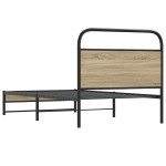vidaXL Cadru de pat fără saltea 100x200 cm Stejar fumuriu vidaXL Cadru de pat fără saltea 100x200 cm Stejar fumuriu
