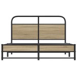 vidaXL Cadru de pat fără saltea 120x190 cm Stejar fumuriu vidaXL Cadru de pat fără saltea 120x190 cm Stejar fumuriu