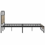 vidaXL Cadru de pat fără saltea 135x190 cm Stejar fumuriu vidaXL Cadru de pat fără saltea 135x190 cm Stejar fumuriu