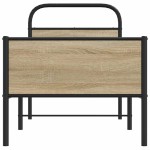 vidaXL Cadru de pat fără saltea 80x200 cm Lemn prelucrat stejar Sonoma