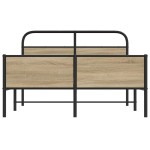 vidaXL Cadru de pat fără saltea 120x190 cm Lemn derivat stejar Sonoma vidaXL Cadru de pat fără saltea 120x190 cm Lemn derivat stejar Sonoma