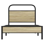 vidaXL Cadru de pat fără saltea 75x190 cm Lemn derivat stejar Sonoma vidaXL Cadru de pat fără saltea 75x190 cm Lemn derivat stejar Sonoma
