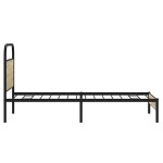 vidaXL Cadru de pat fără saltea 75x190 cm Lemn derivat stejar Sonoma vidaXL Cadru de pat fără saltea 75x190 cm Lemn derivat stejar Sonoma
