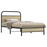 vidaXL Cadru de pat fără saltea 107x203 cm Lemn derivat stejar Sonoma vidaXL Cadru de pat fără saltea 107x203 cm Lemn derivat stejar Sonoma