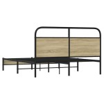 vidaXL Cadru de pat fără saltea 160x200 cm Lemn derivat stejar Sonoma vidaXL Cadru de pat fără saltea 160x200 cm Lemn derivat stejar Sonoma