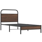 vidaXL Cadru de pat fără saltea stejar maro 90x200 cm Lemn prelucrat