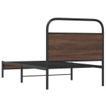 vidaXL Cadru de pat fără saltea stejar maro 90x200 cm Lemn prelucrat