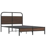 vidaXL Cadru de pat fără saltea stejar maro 140x200 cm Lemn prelucrat