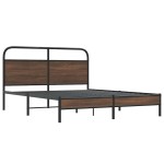 vidaXL Cadru de pat fără saltea stejar maro 150x200 cm Lemn prelucrat