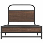 vidaXL Cadru de pat fără saltea stejar maro 90x200 cm Lemn prelucrat vidaXL Cadru de pat fără saltea stejar maro 90x200 cm Lemn prelucrat