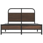 vidaXL Cadru de pat fără saltea stejar maro 140x200 cm Lemn prelucrat
