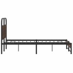 vidaXL Cadru de pat fără saltea stejar maro 140x200 cm Lemn prelucrat