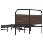 vidaXL Cadru de pat fără saltea stejar maro 140x200 cm Lemn prelucrat