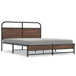 vidaXL Cadru de pat fără saltea stejar maro 150x200 cm Lemn prelucrat
