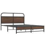vidaXL Cadru de pat fără saltea stejar maro 150x200 cm Lemn prelucrat