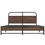 vidaXL Cadru de pat fără saltea stejar maro 150x200 cm Lemn prelucrat