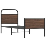 vidaXL Cadru de pat fără saltea 80x200cm Stejar maro lemn prelucrat