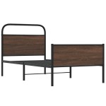 vidaXL Cadru de pat fără saltea stejar maro 90x200 cm Lemn prelucrat vidaXL Cadru de pat fără saltea stejar maro 90x200 cm Lemn prelucrat