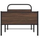 vidaXL Cadru de pat fără saltea stejar maro 90x200 cm Lemn prelucrat vidaXL Cadru de pat fără saltea stejar maro 90x200 cm Lemn prelucrat
