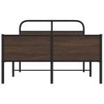 vidaXL Cadru de pat fără saltea stejar maro 140x200 cm Lemn prelucrat