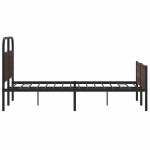 vidaXL Cadru de pat fără saltea stejar maro 140x200 cm Lemn prelucrat
