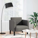 vidaXL Canapea fotoliu cu cotiere Gri deschis 54 cm țesătură velur vidaXL Canapea fotoliu cu cotiere Gri deschis 54 cm țesătură velur