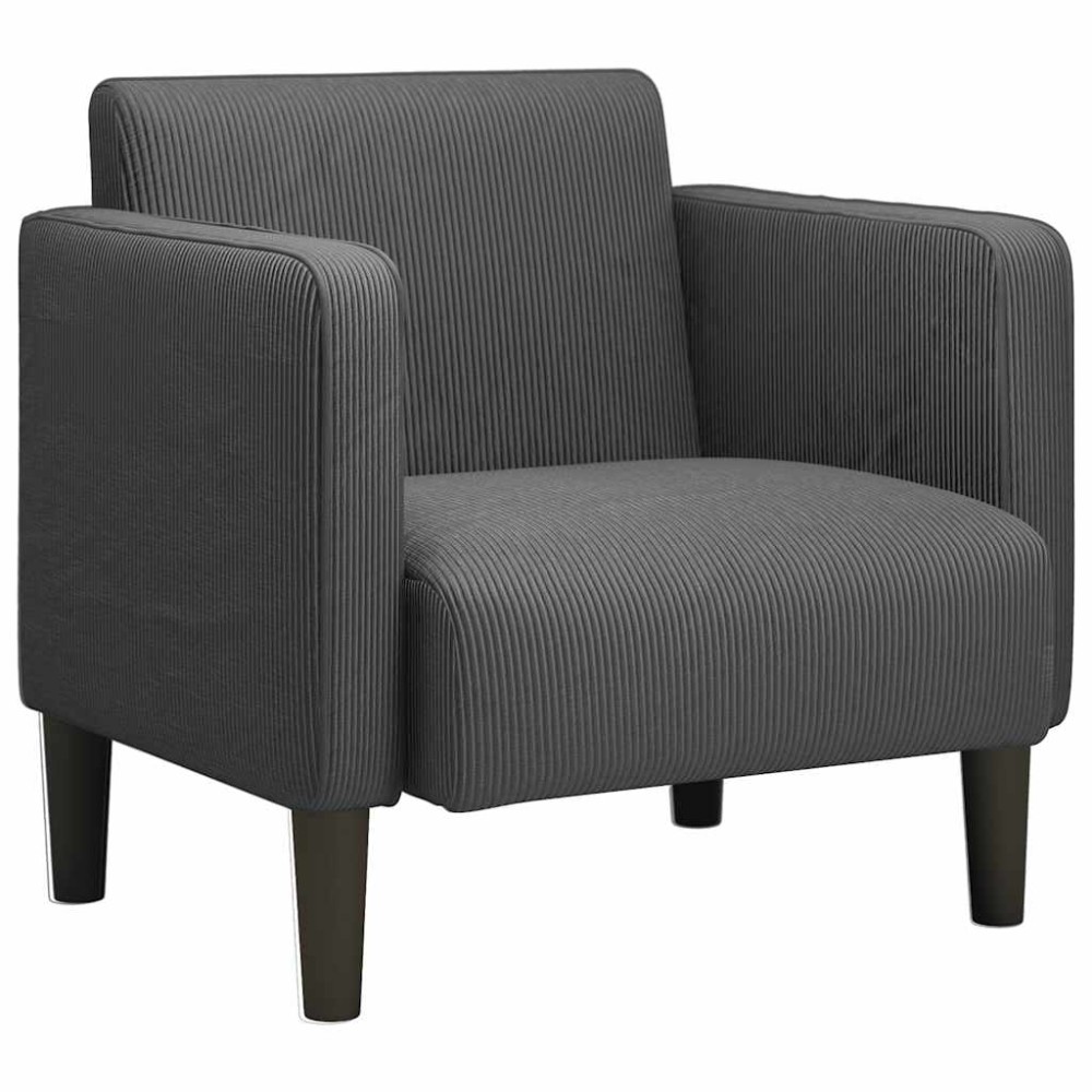 vidaXL Canapea Scaun cu cotiere Gri închis 54 cm țesătură velur