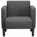 vidaXL Canapea Scaun cu cotiere Gri închis 54 cm țesătură velur