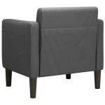 vidaXL Canapea Scaun cu cotiere Gri închis 54 cm țesătură velur