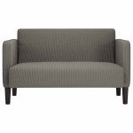 vidaXL Canapea lovesea gri deschis 109 cm țesătură din velur vidaXL Canapea lovesea gri deschis 109 cm țesătură din velur